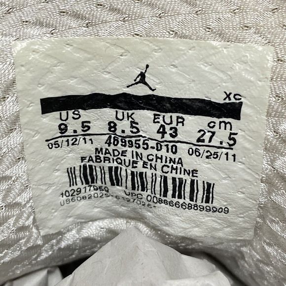 Nike Mens Air Jordan Size 9.5 New School Bred 2011 Basketball Shoes Black White - Picture 12 of 12